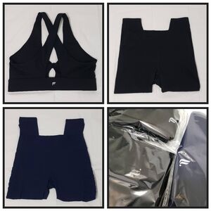 Fabletics Sports Bra Black XL & Crop Legging Black & Ankle Legging Large